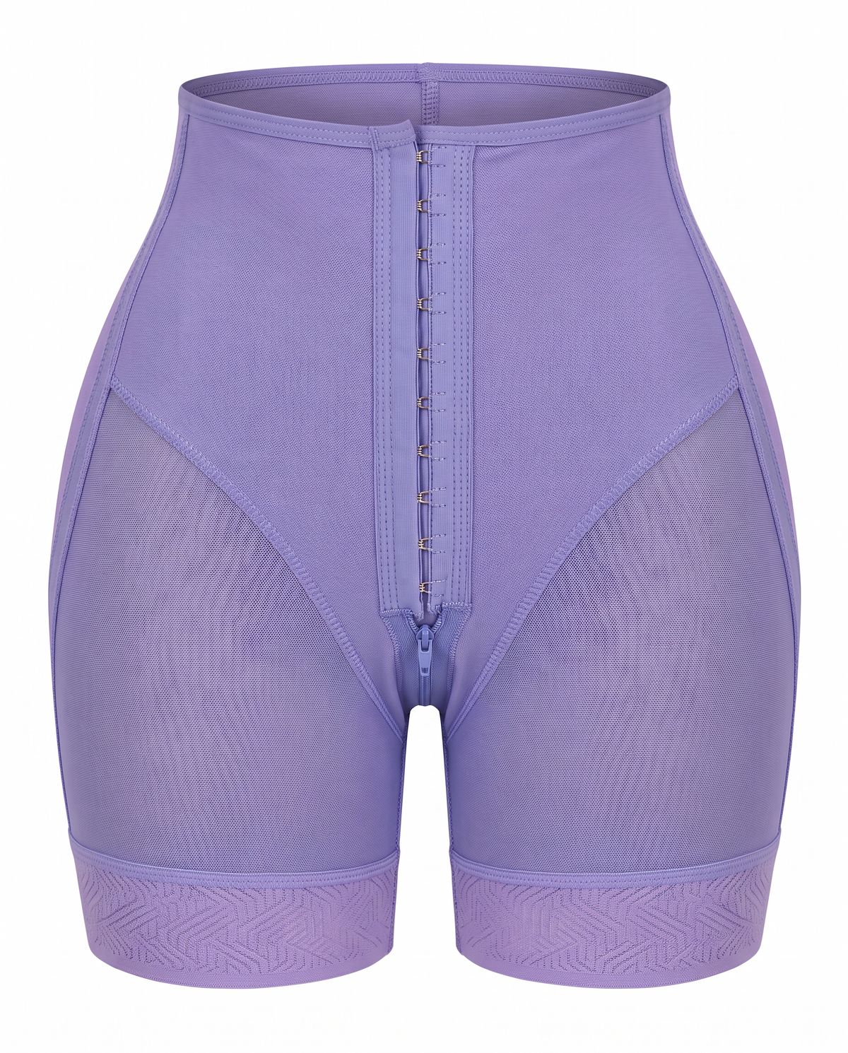 High-waist hourglass shaping shorts on white background